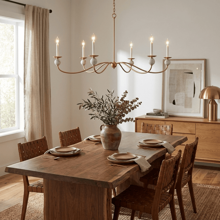 Meander Brass Chandelier - Vakkerlight