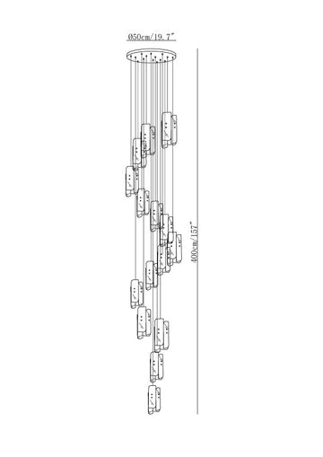 Megalith Mini Alabaster-Pendelleuchte — Dimension drawings 7