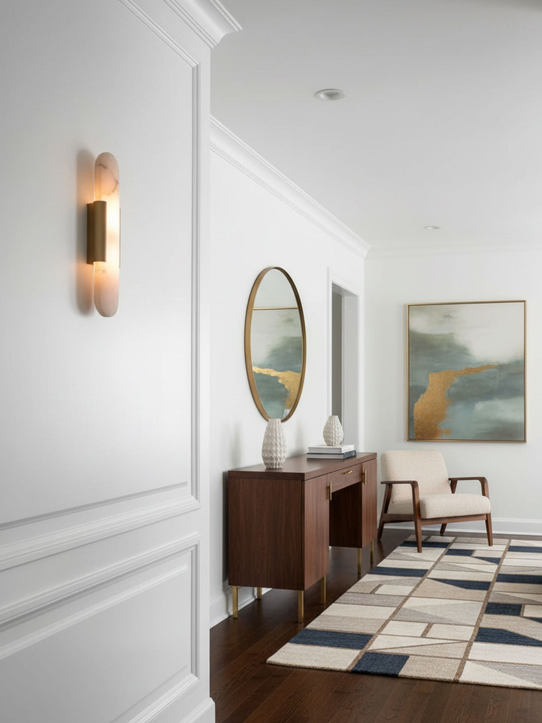 Melange Elongated Alabaster Wall Lamp - Vakkerlight