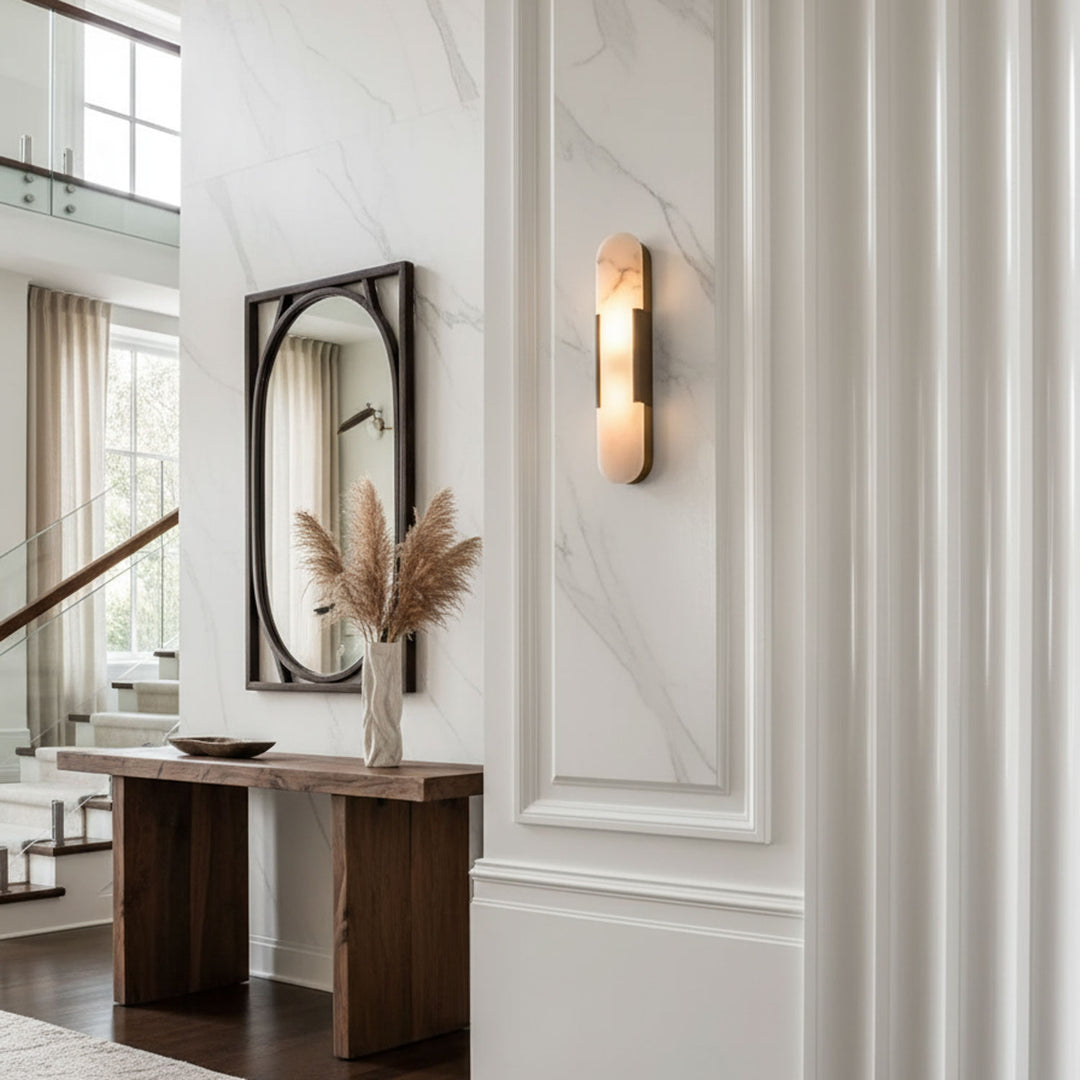 Melange Elongated Alabaster Wall Lamp - Vakkerlight