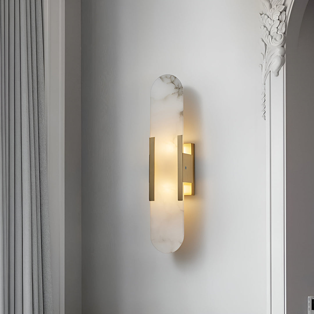 Melange Elongated Alabaster Wall Lamp