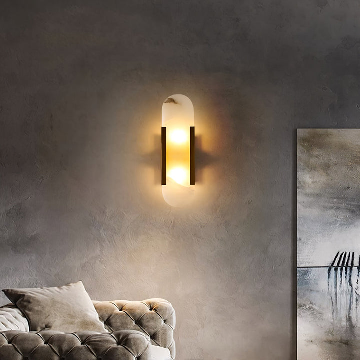 Melange Elongated Alabaster Wall Lamp