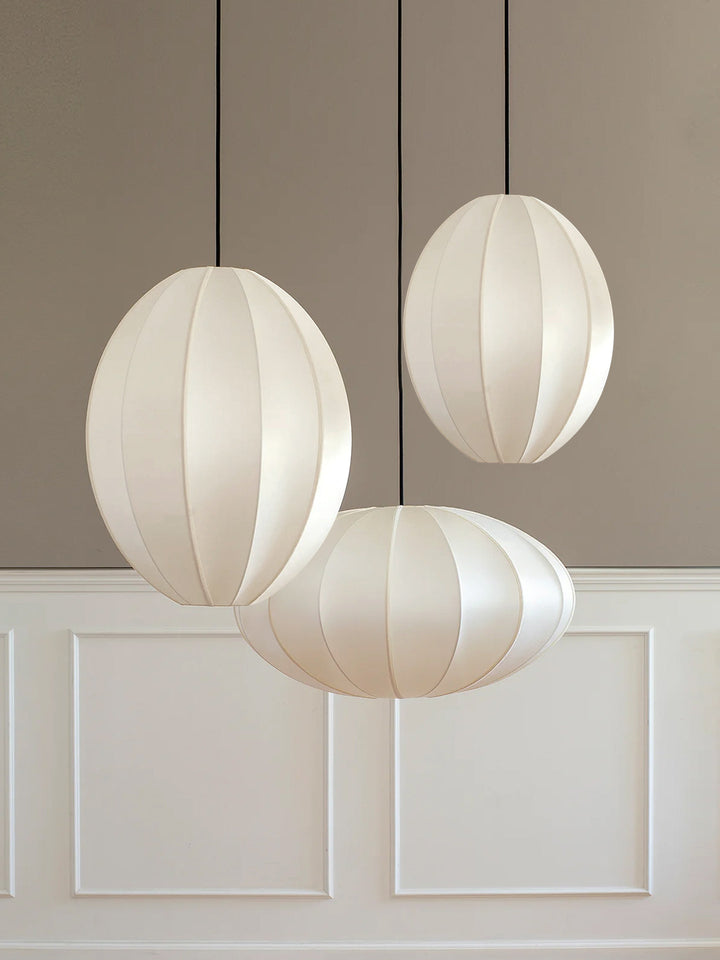 Calabash Ribbed Fabric Pendant Lamp