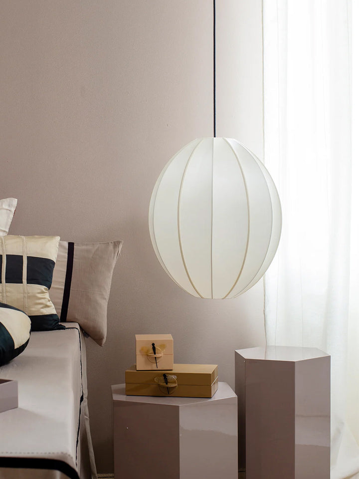 Calabash Ribbed Fabric Pendant Lamp