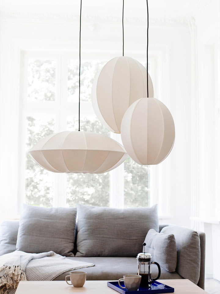 Calabash Ribbed Fabric Pendant Lamp
