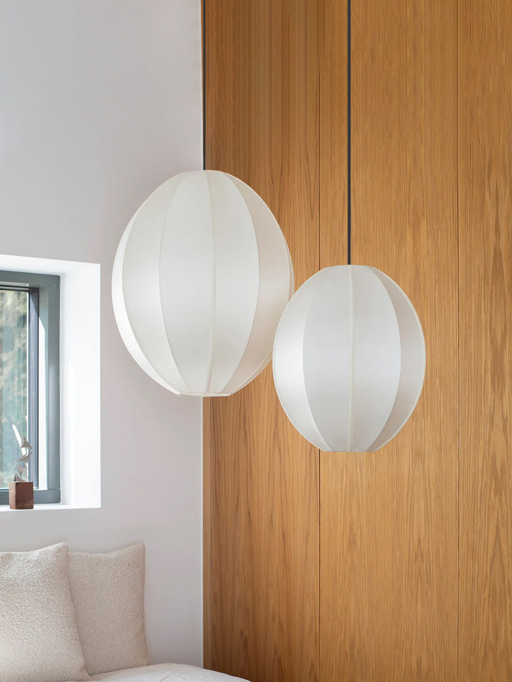 Calabash Ribbed Fabric Pendant Lamp