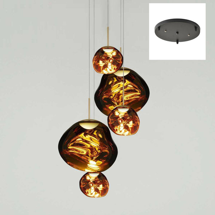 Multi Lava Round Pendant Lamp - Vakkerlight