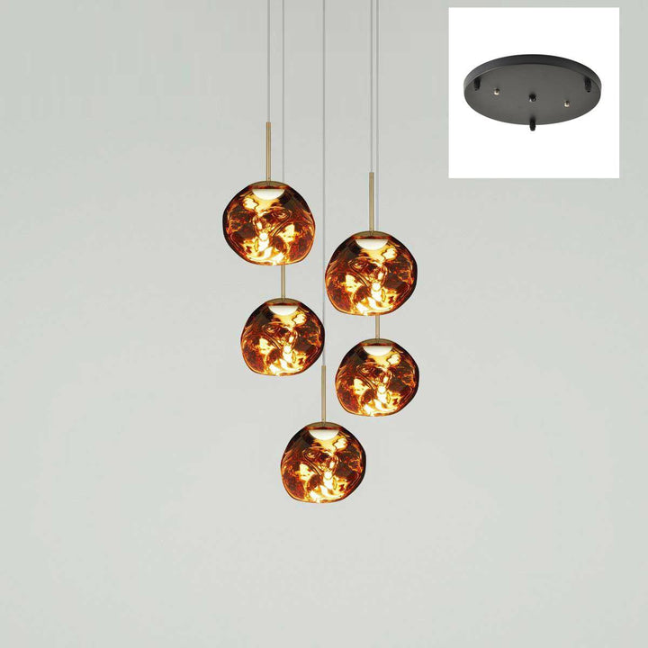 Multi Lava Round Pendant Lamp - Vakkerlight