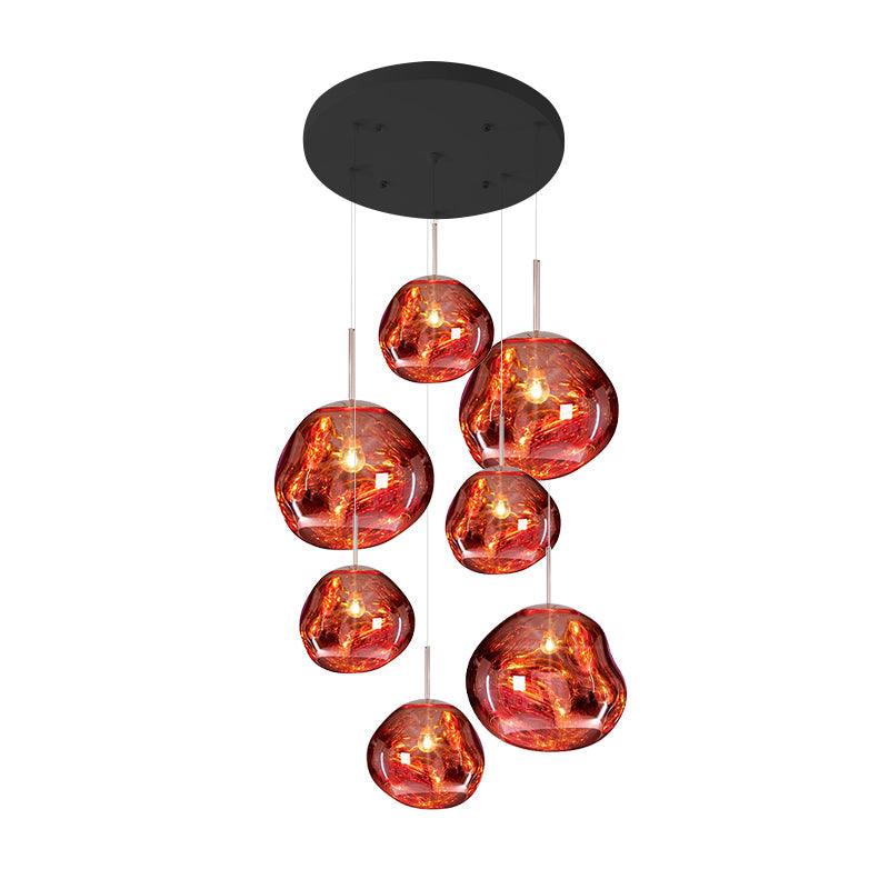 Multi Lava Round Pendant Lamp - Vakkerlight