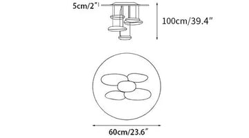Lampada da soffitto Mercury — Disegni quotati 1