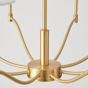Meridian Mid Century Brass Chandelier - Vakkerlight