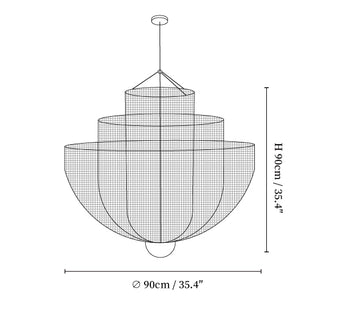 Meshmatics مصباح معلق — Dimension drawings 3