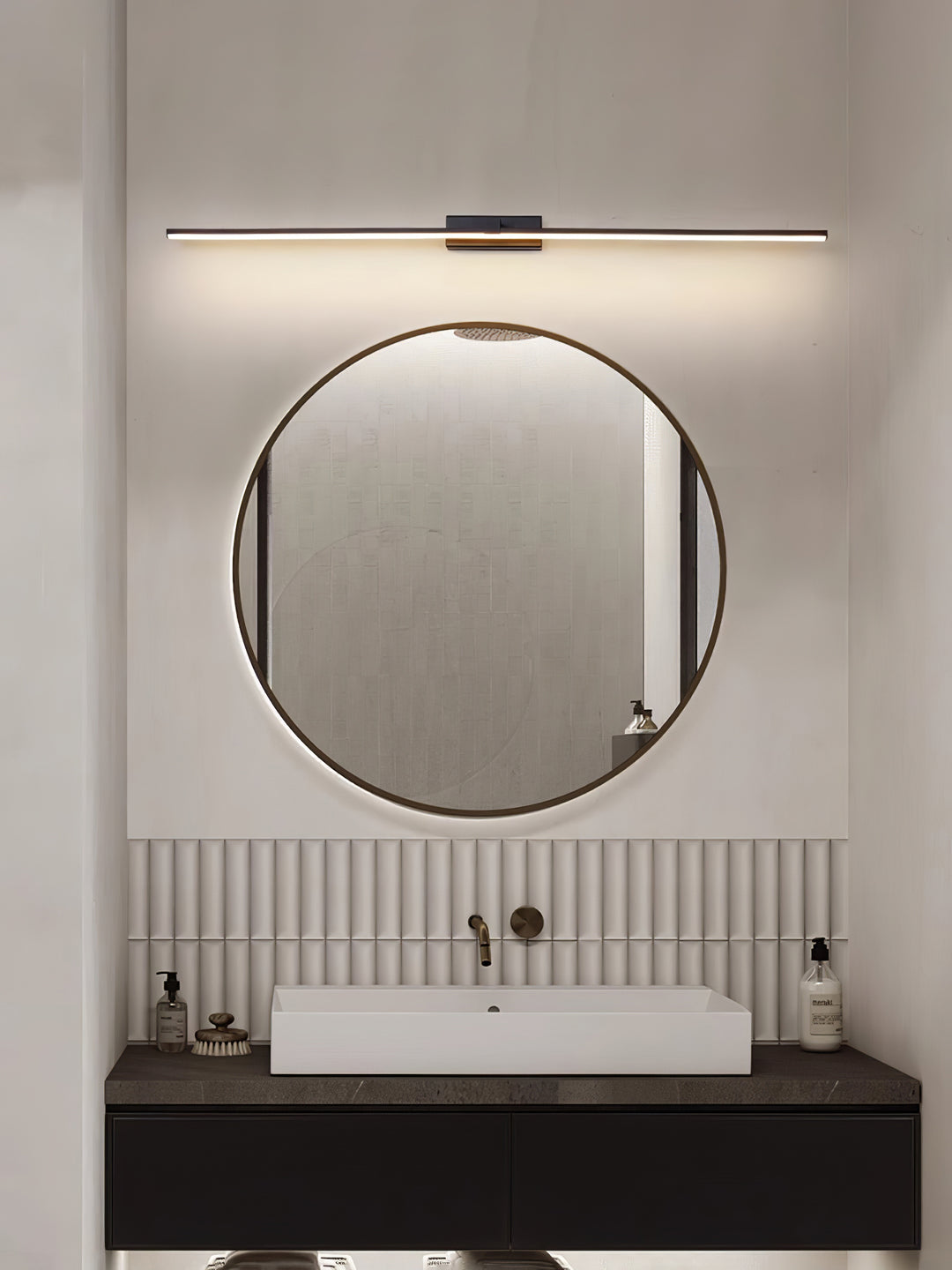 Metal Linear Mirror Wall Light - Vakkerlight