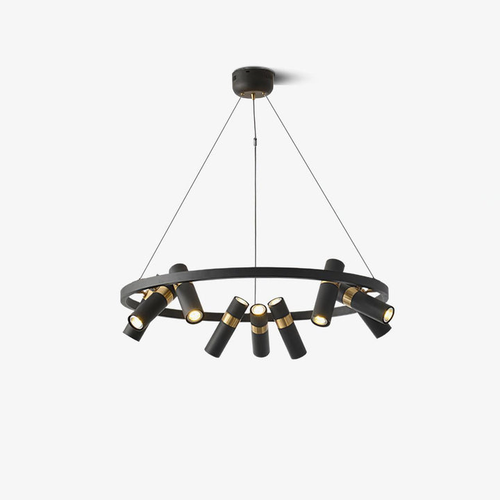 Black Mutil Pipe Chandelier - Vakkerlight