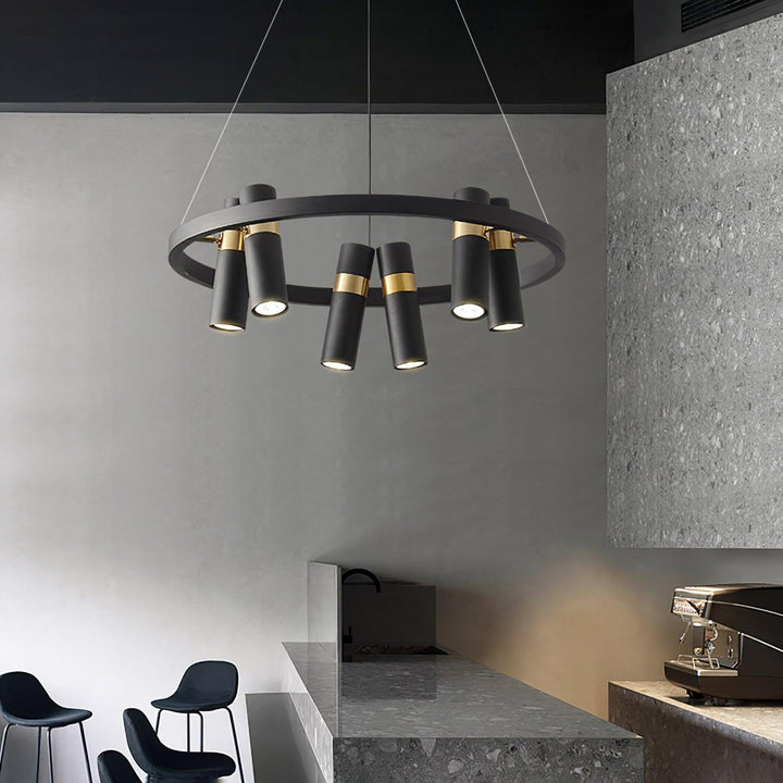 Black Mutil Pipe Chandelier - Vakkerlight