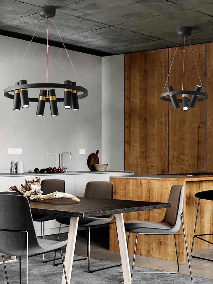 Black Mutil Pipe Chandelier - Vakkerlight