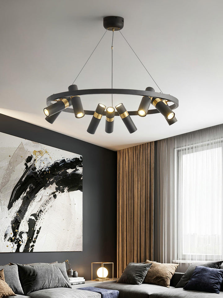 Black Mutil Pipe Chandelier - Vakkerlight