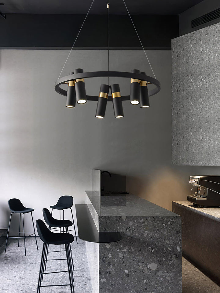 Black Mutil Pipe Chandelier - Vakkerlight