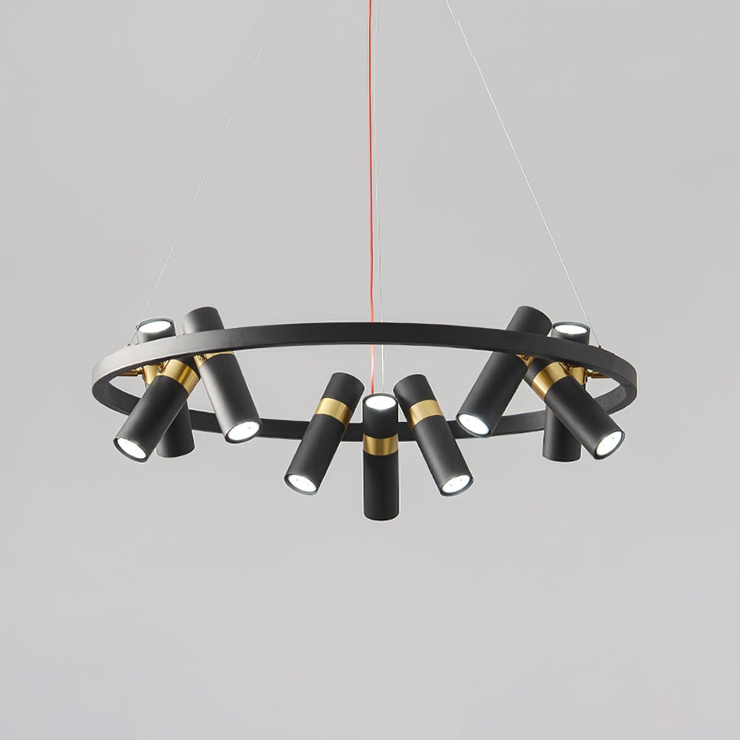 Black Mutil Pipe Chandelier - Vakkerlight