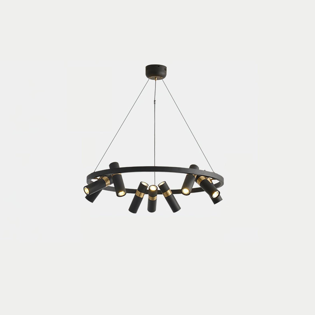 Black Mutil Pipe Chandelier - Vakkerlight