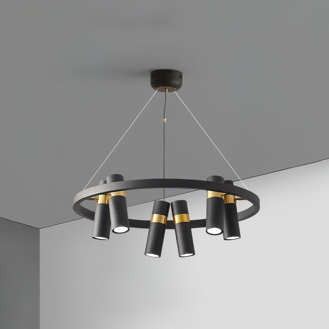 Black Mutil Pipe Chandelier - Vakkerlight