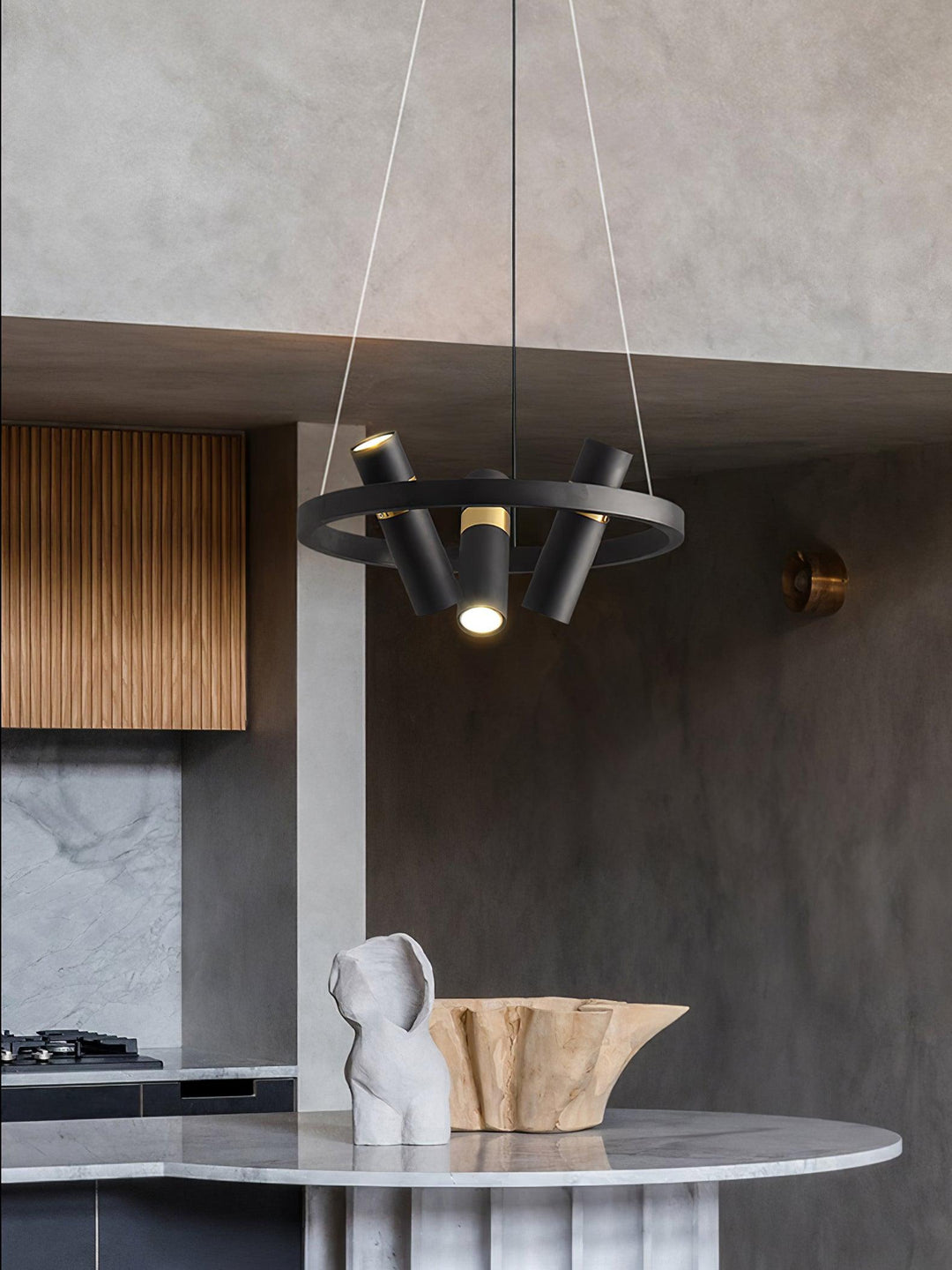 Black Mutil Pipe Chandelier - Vakkerlight