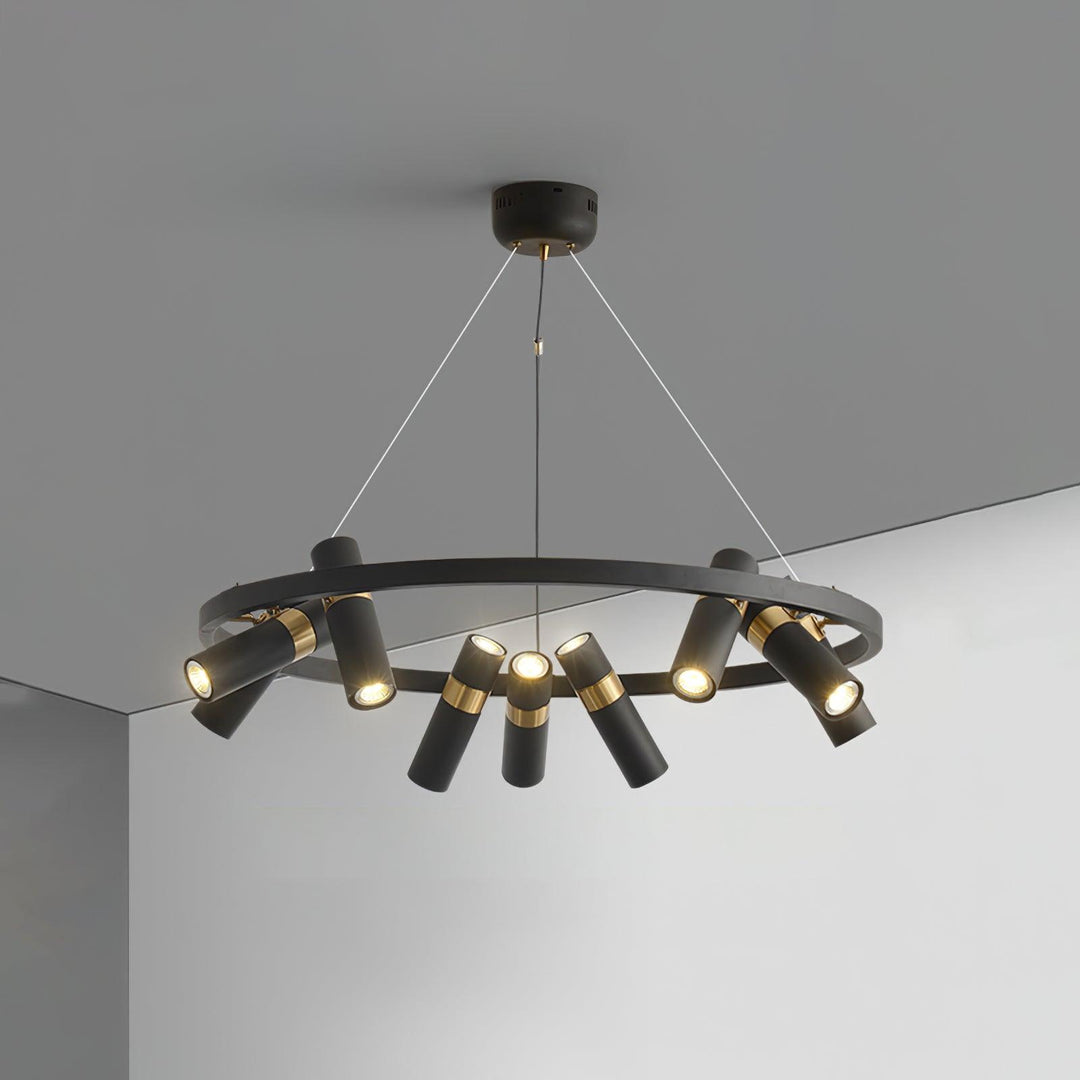 Black Mutil Pipe Chandelier - Vakkerlight