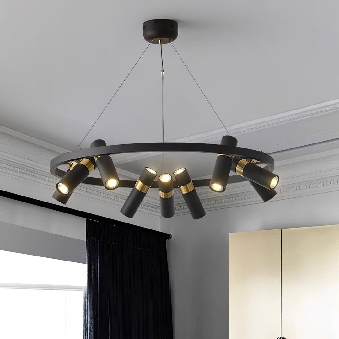 Black Mutil Pipe Chandelier - Vakkerlight