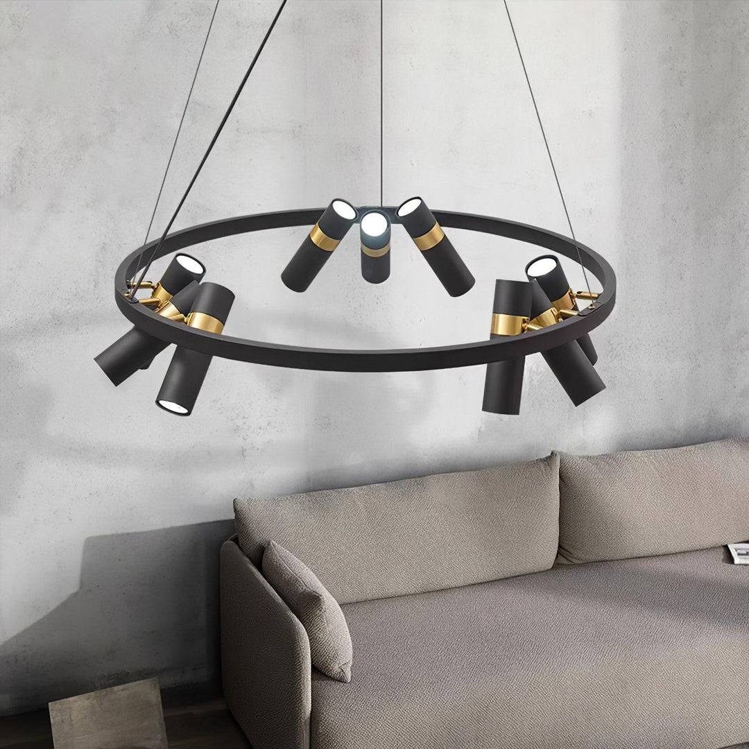 Black Mutil Pipe Chandelier - Vakkerlight