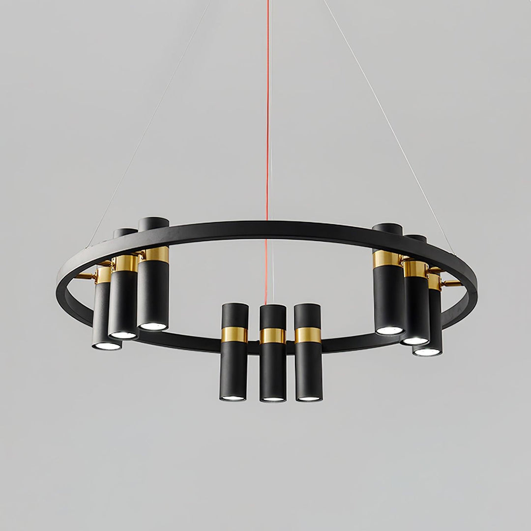 Black Mutil Pipe Chandelier - Vakkerlight