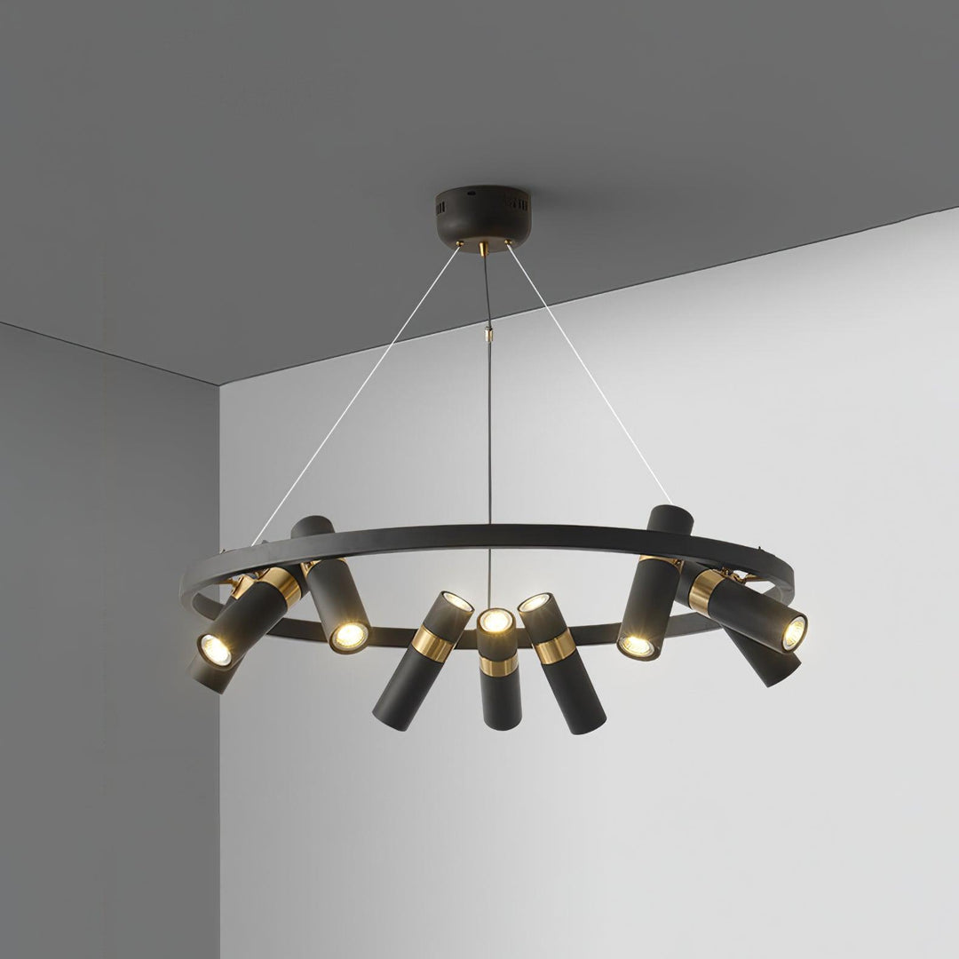 Black Mutil Pipe Chandelier - Vakkerlight