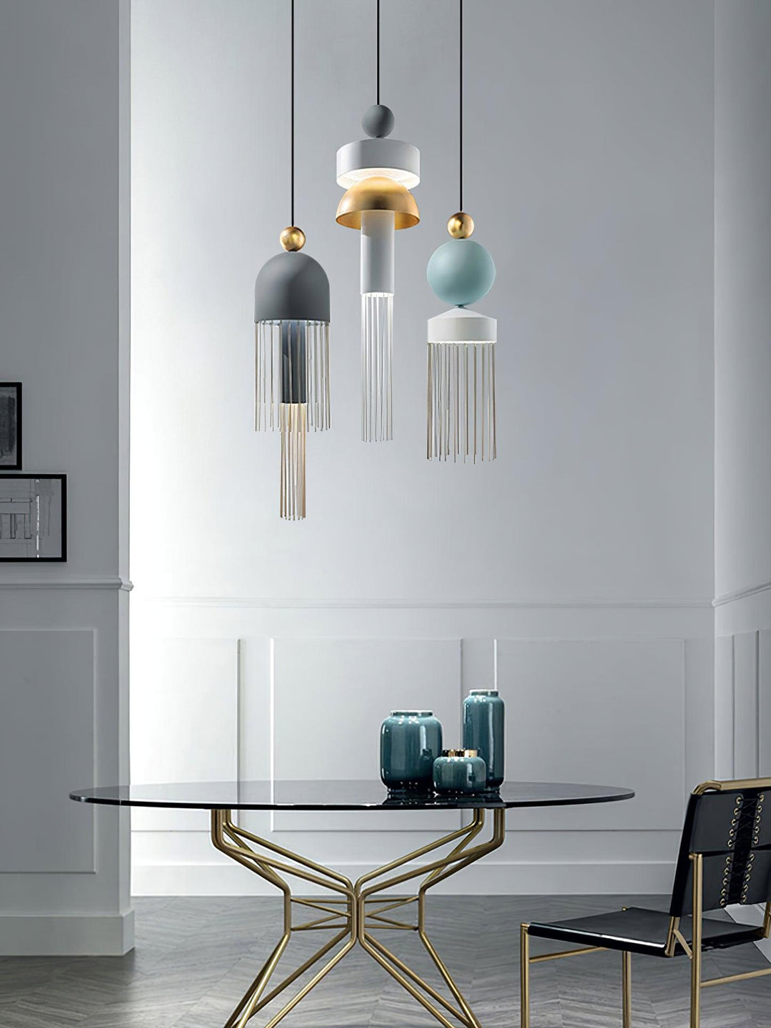 Metal Glass Pendant Light - Vakkerlight