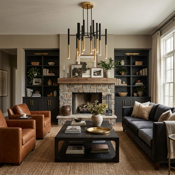 Metal Tubular Chandelier