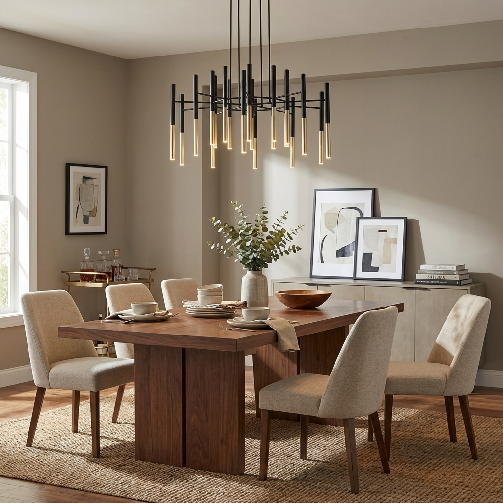 Metal Tubular Chandelier