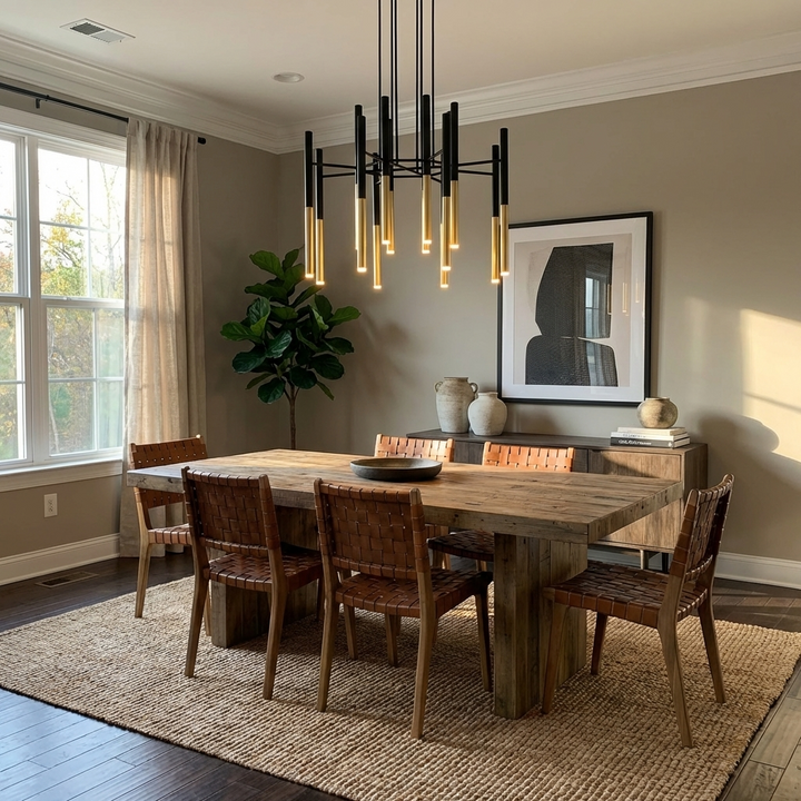 Metal Tubular Chandelier