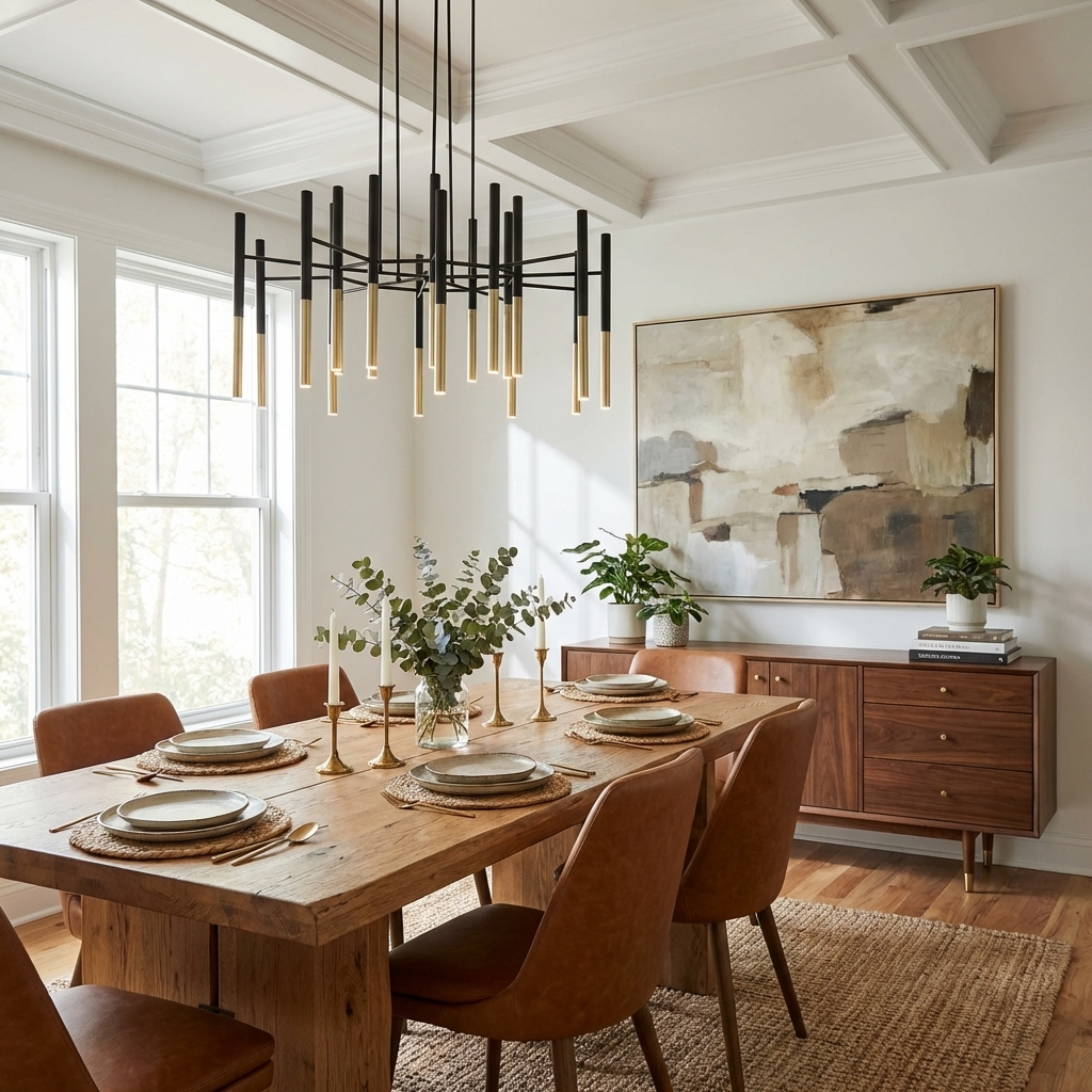 Metal Tubular Chandelier