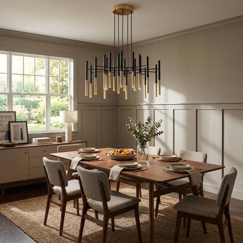 Metal Tubular Chandelier