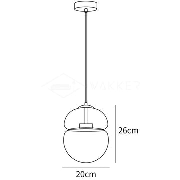 Lampada Sospesa Metro Dome — Dimension drawings 1