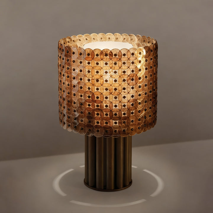 Mica Disc Lattice Table Lamp - Vakkerlight