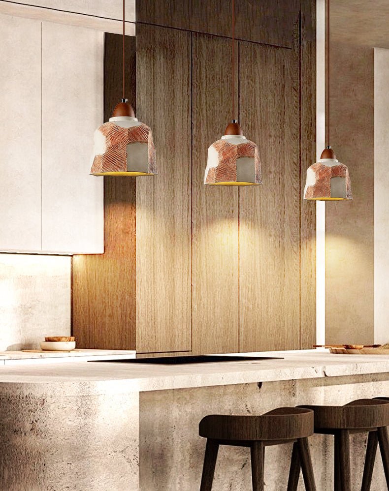 Microcement Textured Pendant Light - Vakkerlight
