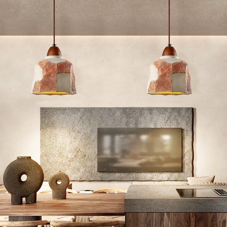 Microcement Textured Pendant Light - Vakkerlight