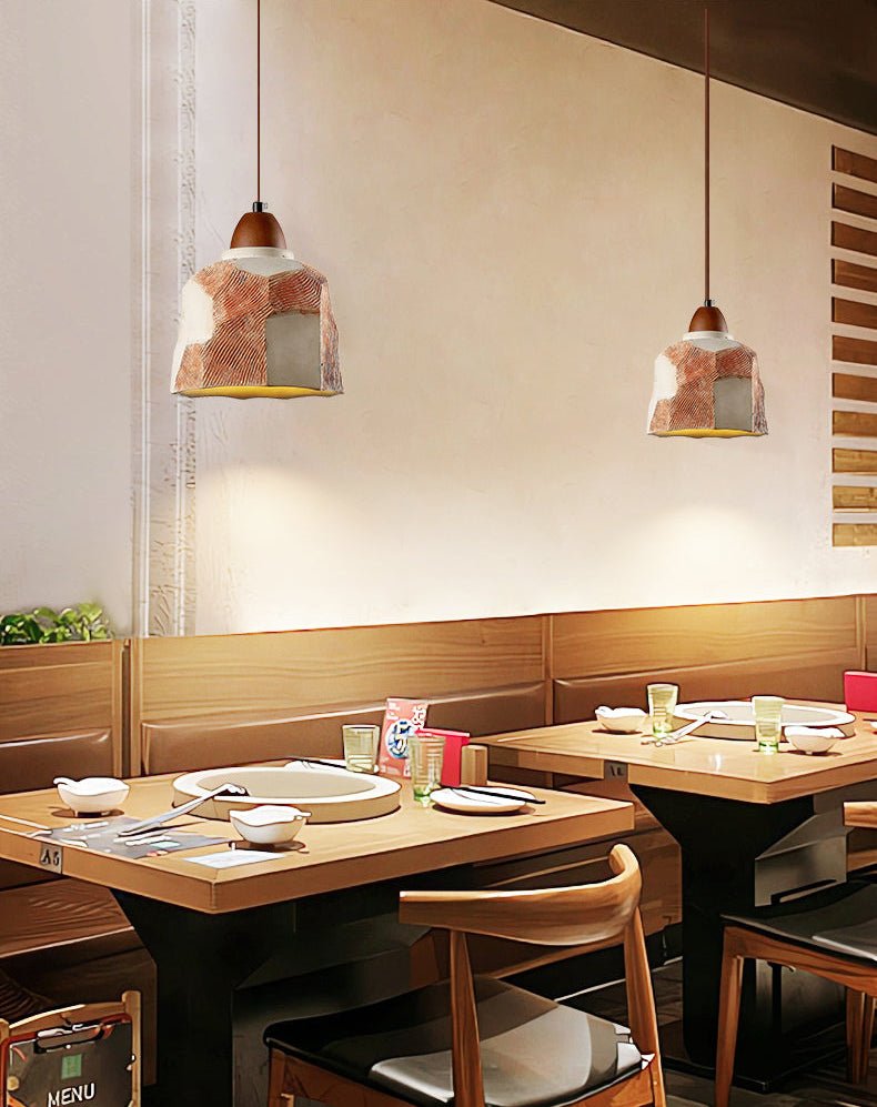 Microcement Textured Pendant Light - Vakkerlight