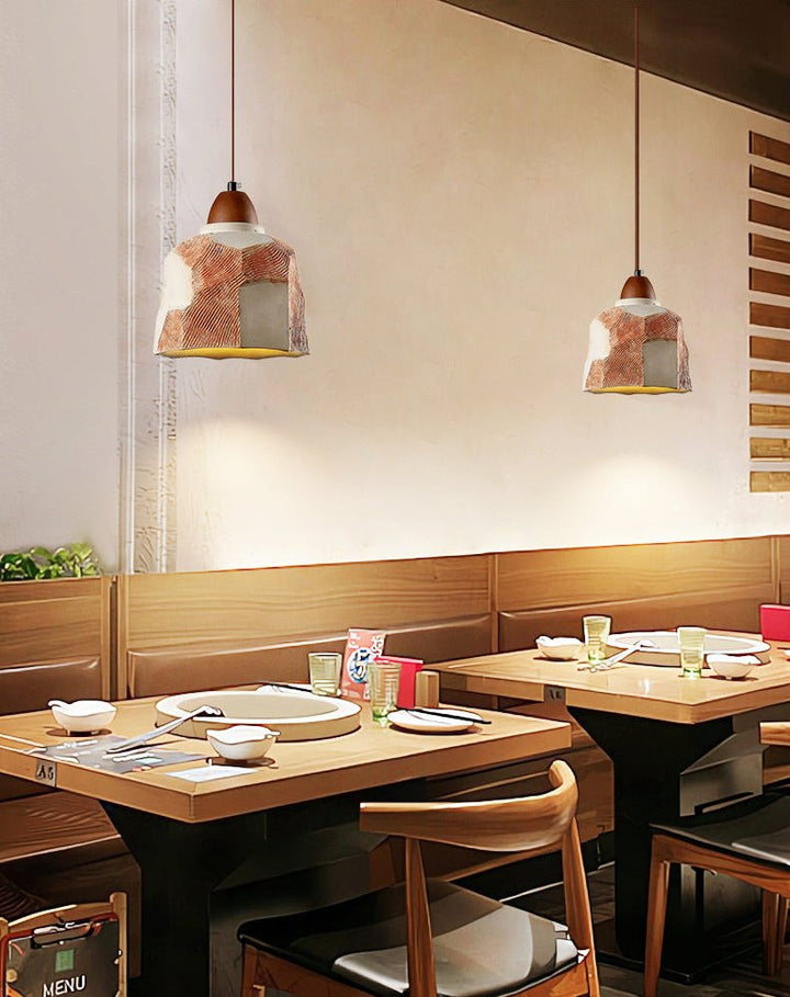 Microcement Textured Pendant Light - Vakkerlight