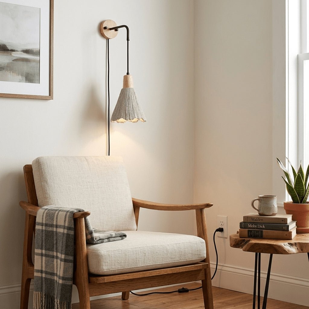 Microcement Plug - in Wall Lamp - Vakkerlight