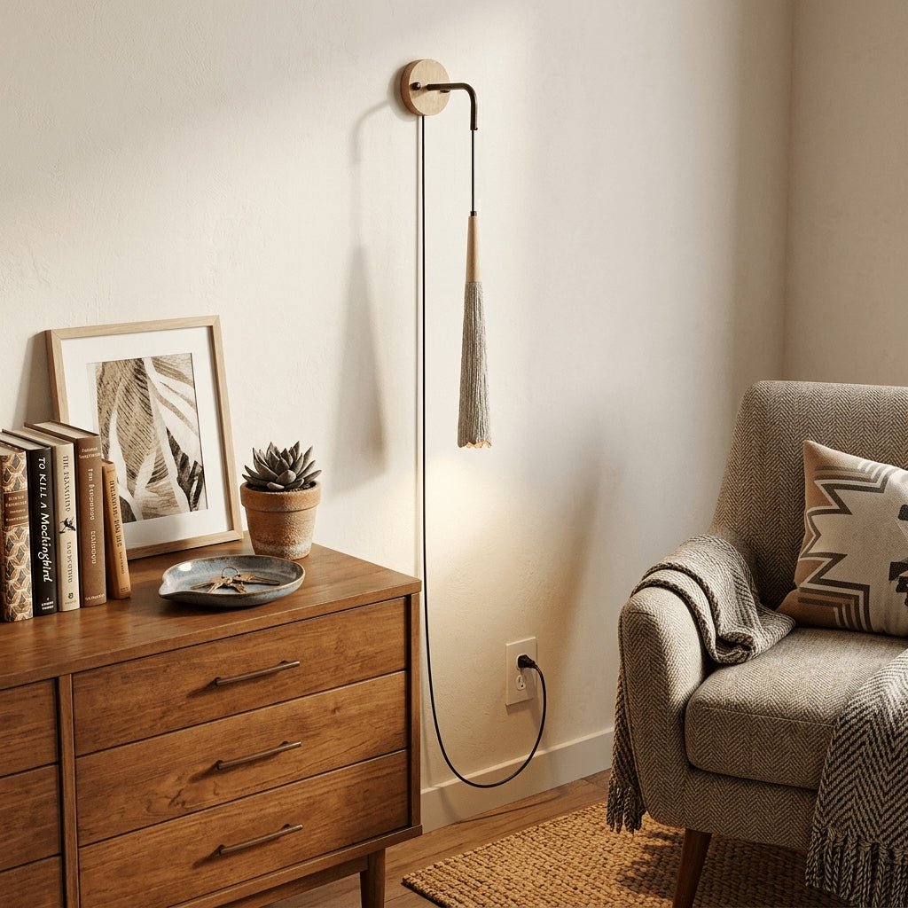 Microcement Plug - in Wall Lamp - Vakkerlight