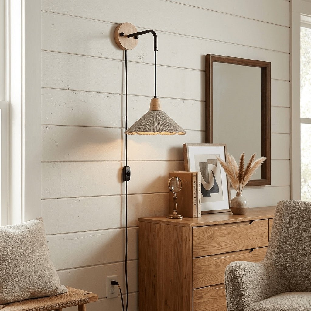 Microcement Plug - in Wall Lamp - Vakkerlight