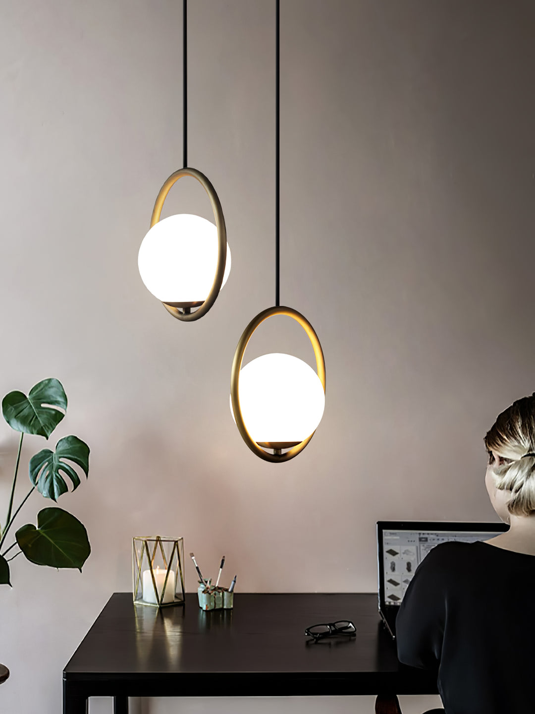 Mila Brass Pendant Swag Light - Vakkerlight