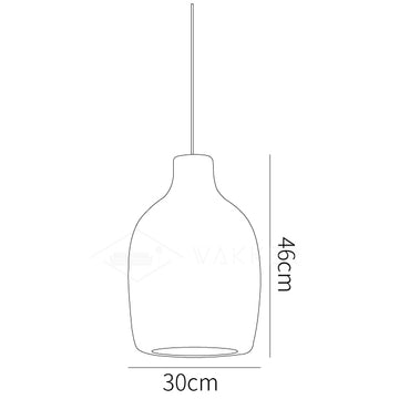 Milk Can Pendant Lamp — Dimension drawings 1