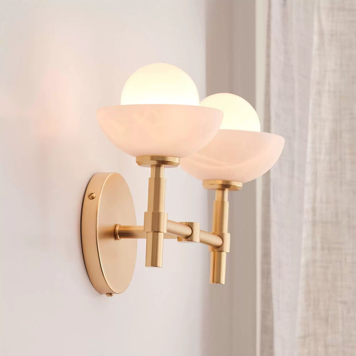 Milo Alabaster Double Wall Light - Vakkerlight