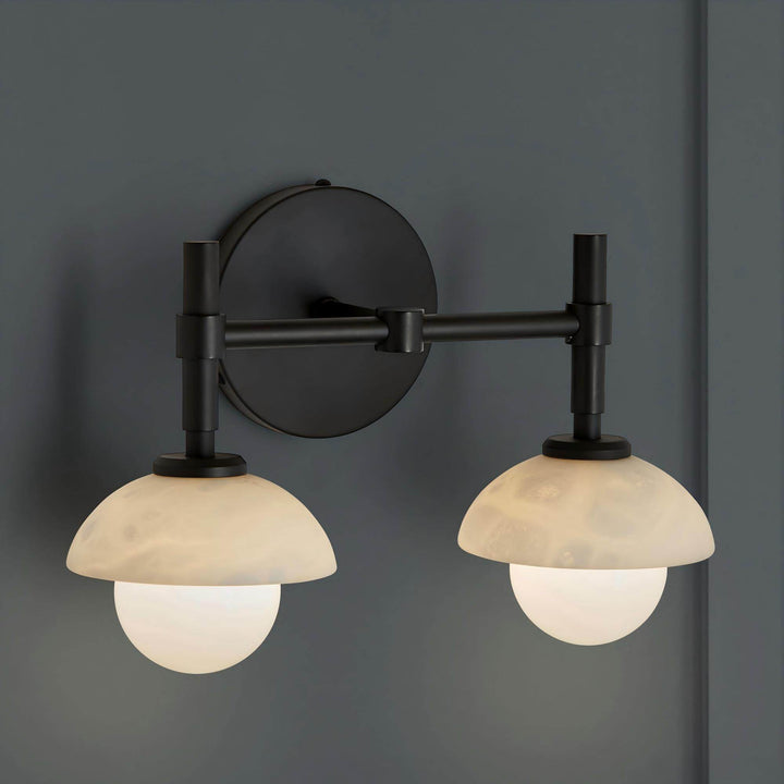 Milo Alabaster Double Wall Light - Vakkerlight